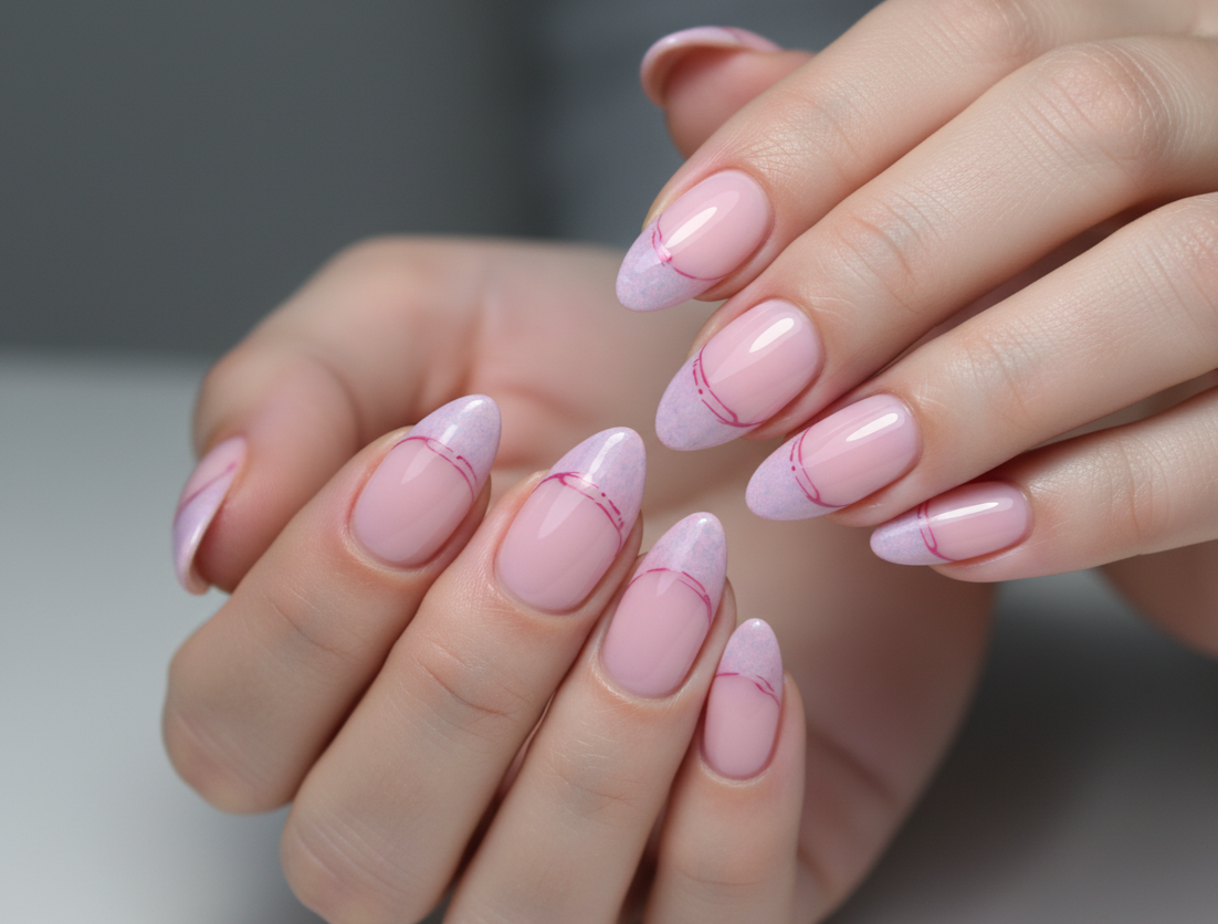 French Noor - Classic French Press on nail, Reimagined with Sparkle ✨