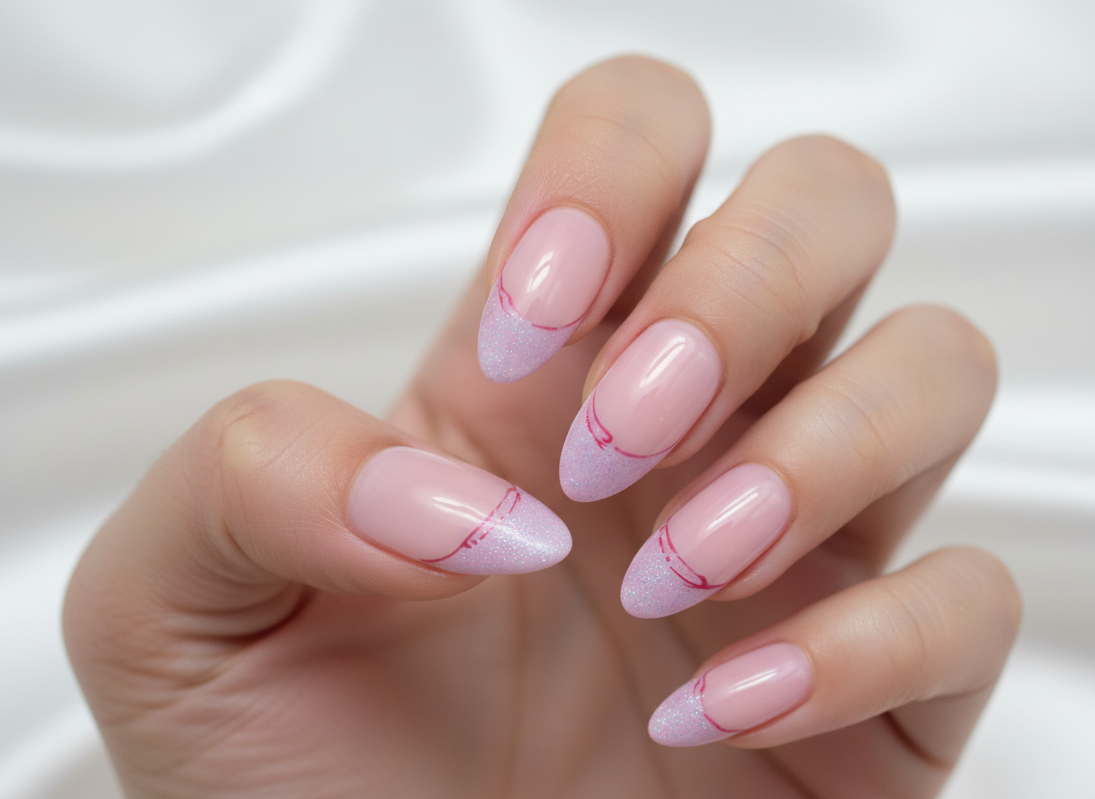 French Noor - Classic French Press on nail, Reimagined with Sparkle ✨