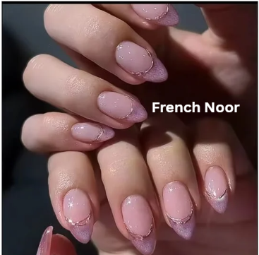 French Noor - Classic French Press on nail, Reimagined with Sparkle ✨
